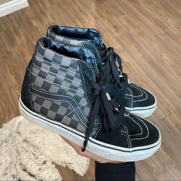VANS - U SK8-HI SHOES IN BLACK/PEWTER 3.5 - Picture 1 of 8